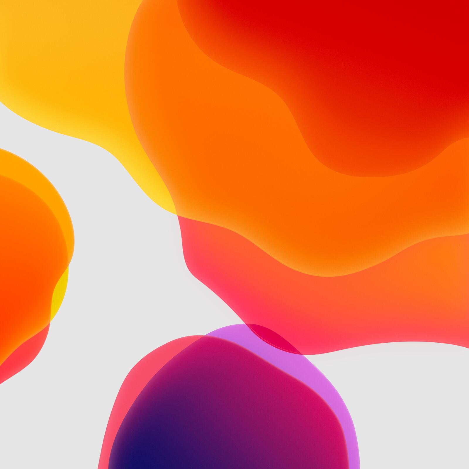 градиент форма обои оранжевые пузырьки