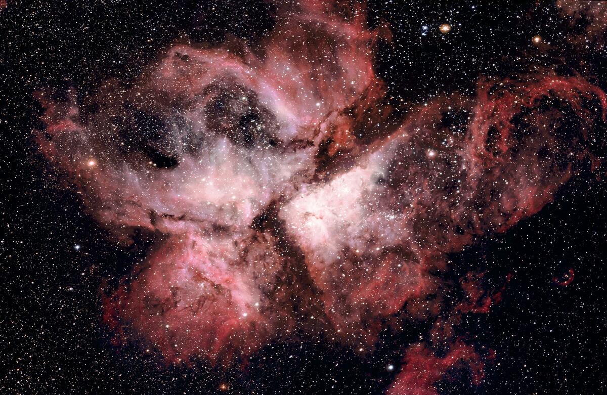 Pink cosmic nebula
