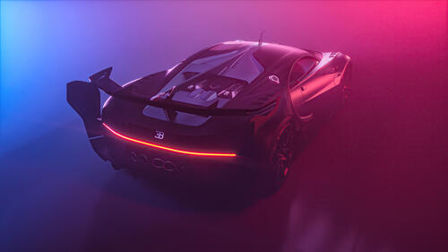 Bugatti Chiron 2021 года вид сзади