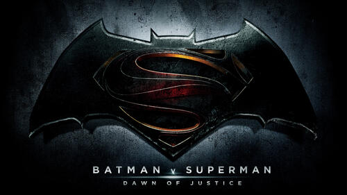 Логотип фильма бэтмен против супермена