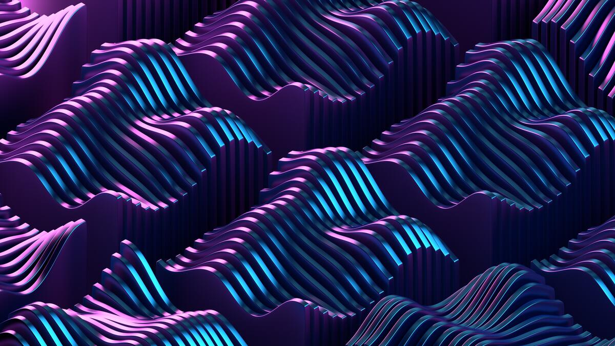 Purple wavy shapes