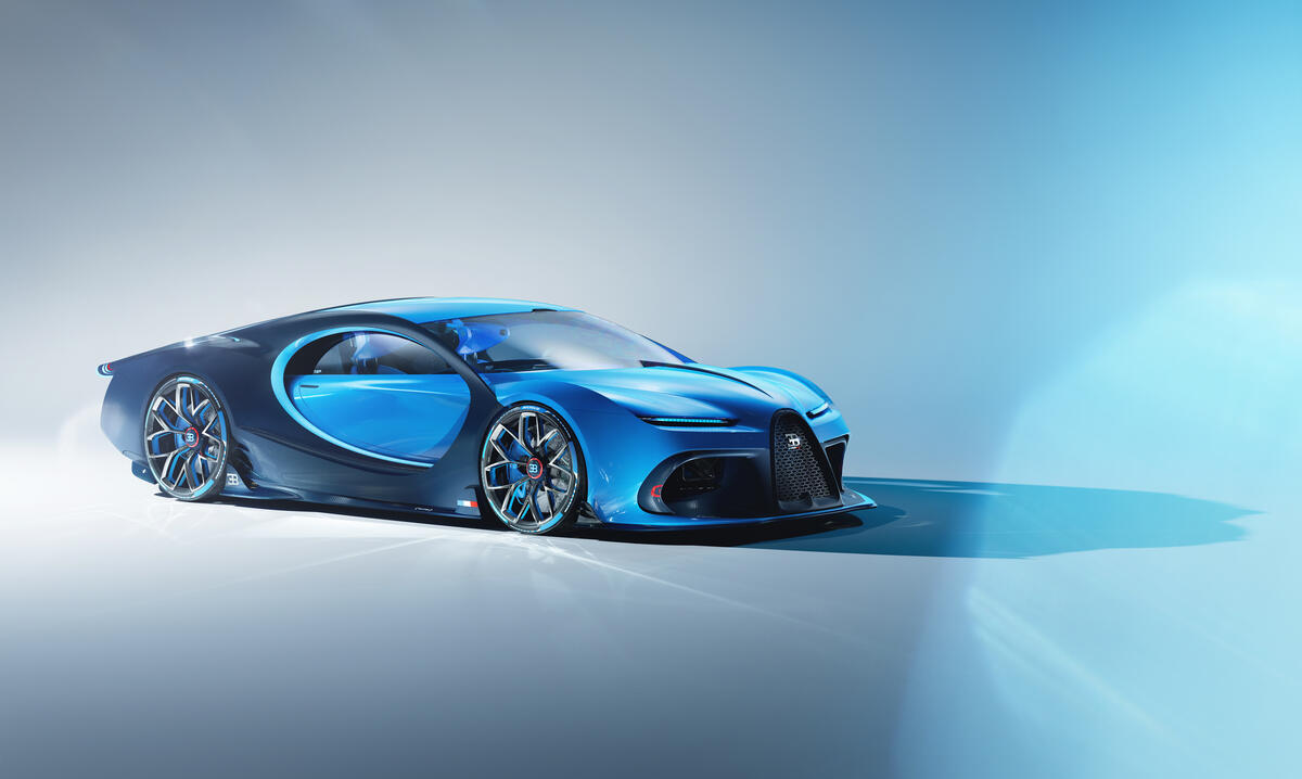 Концепт Bugatti в синем цвете