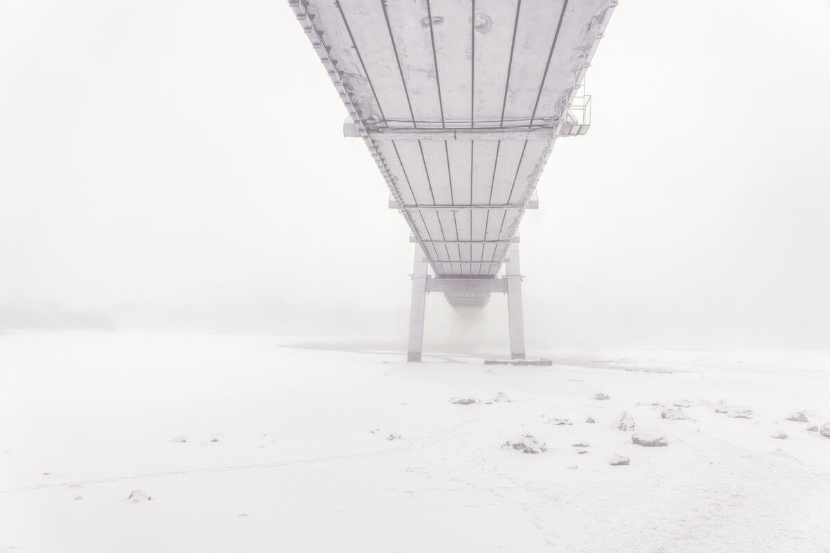 Мост в сильны мороз -42
