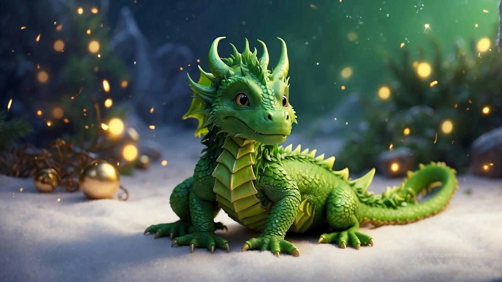Free photo A cute dragon for the new year