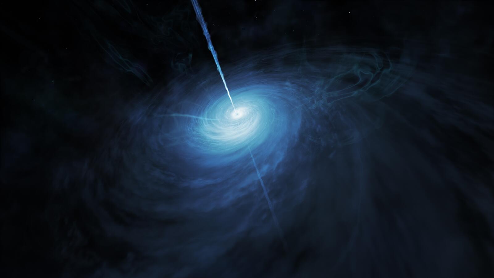 Free photo An ancient blue quasar