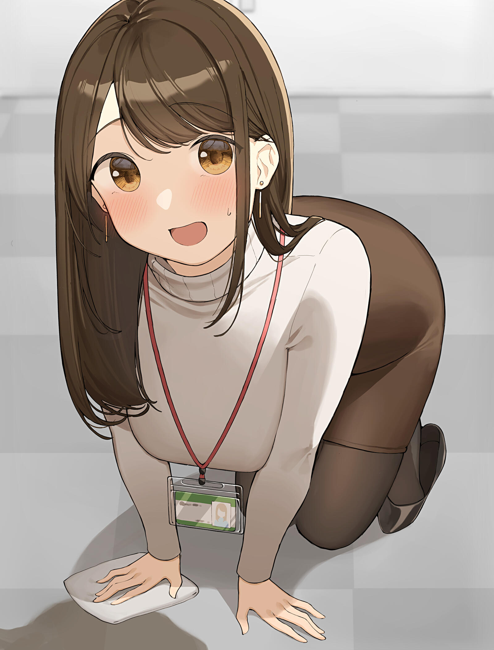 Обои аниме девушка свитер на рабочий стол