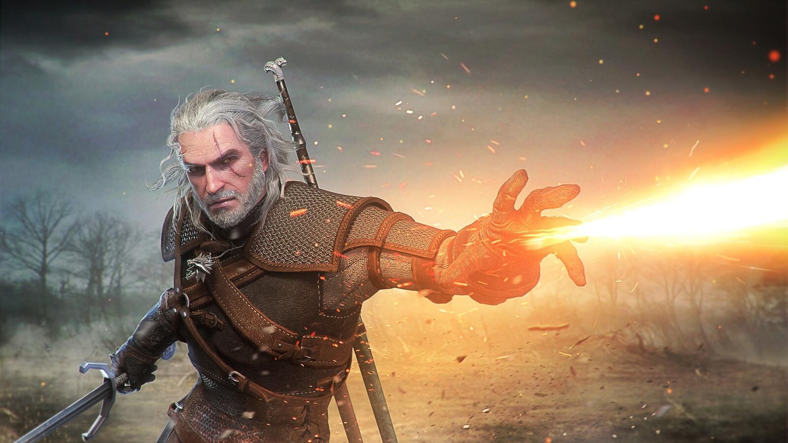 Free photo The Witcher 3 on pc