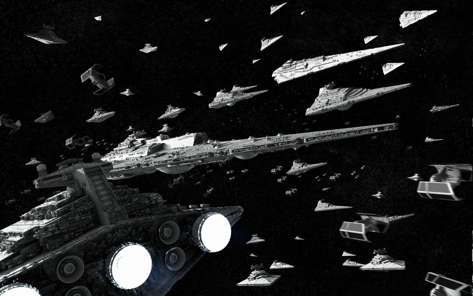 Бесплатное фото Космические корабли из звездных войн