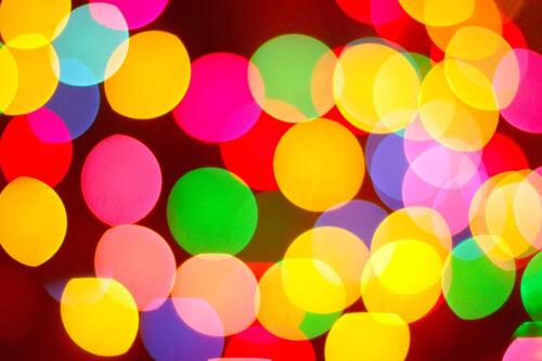 Цветные шарики света