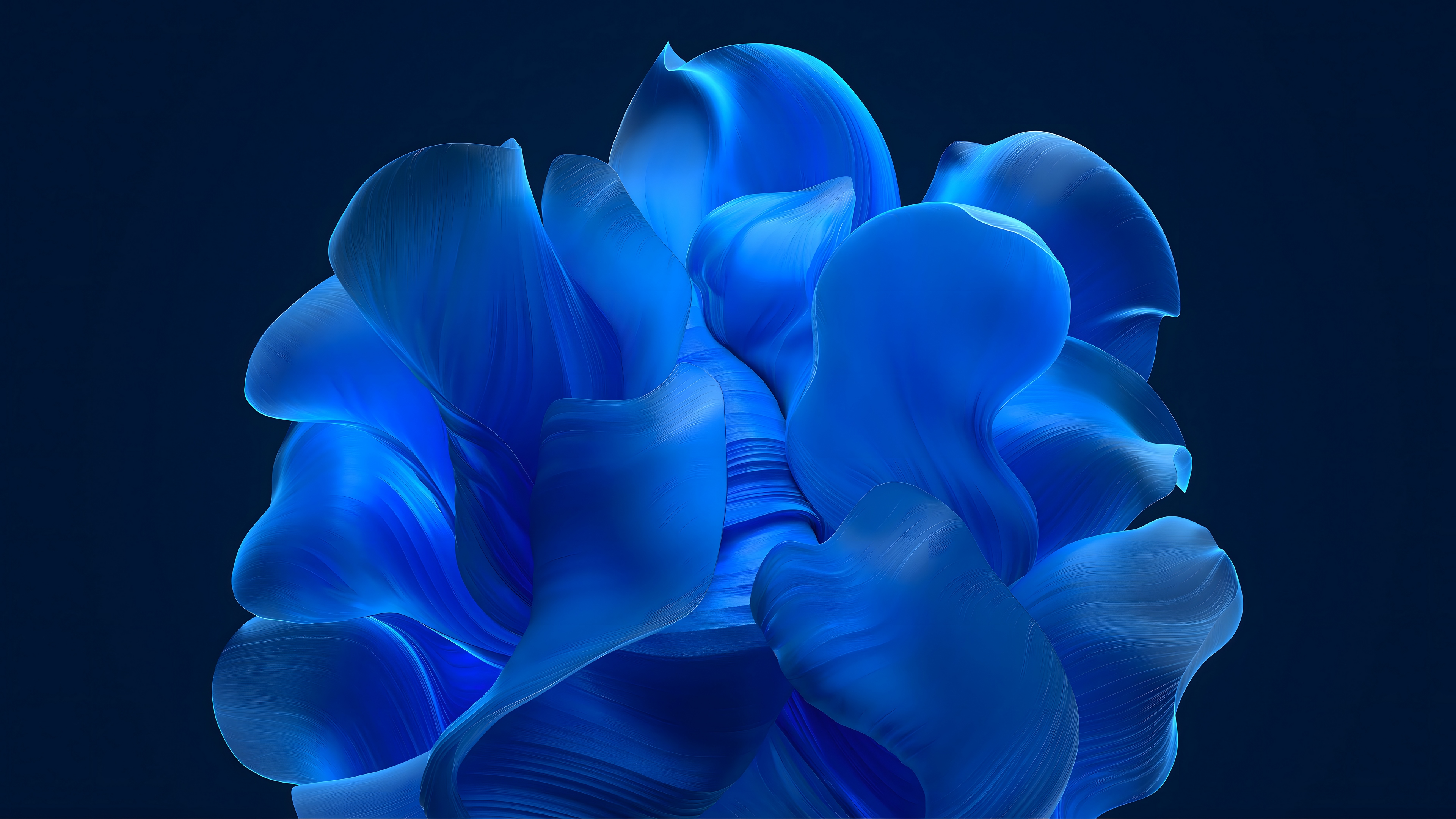 Бесплатное фото Рисунок синий лепестков на темном фоне