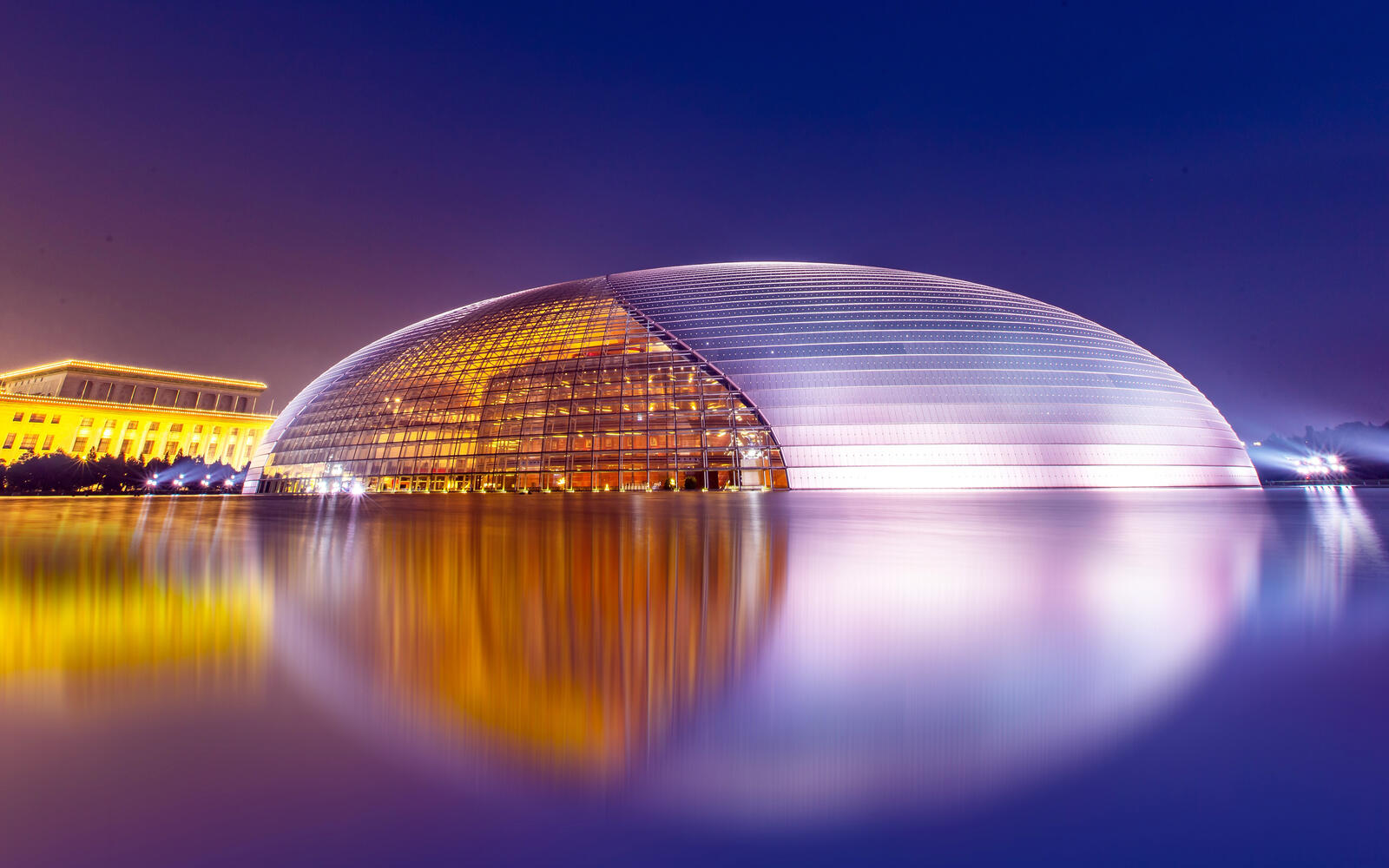 Free photo Wallpaper of the National Grand Theater in Beijing