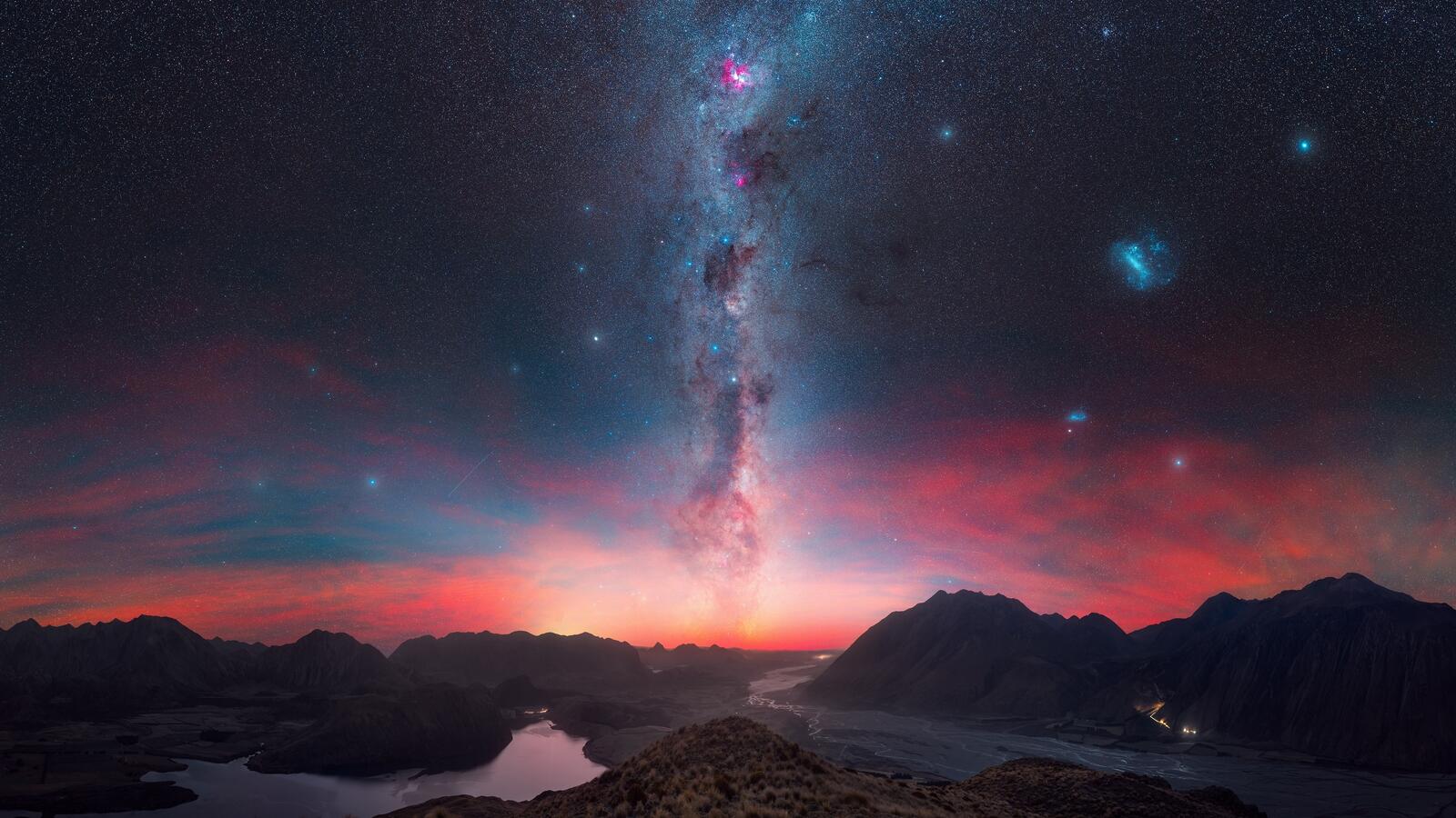 Бесплатное фото Красивое небо в Новой Зеландии