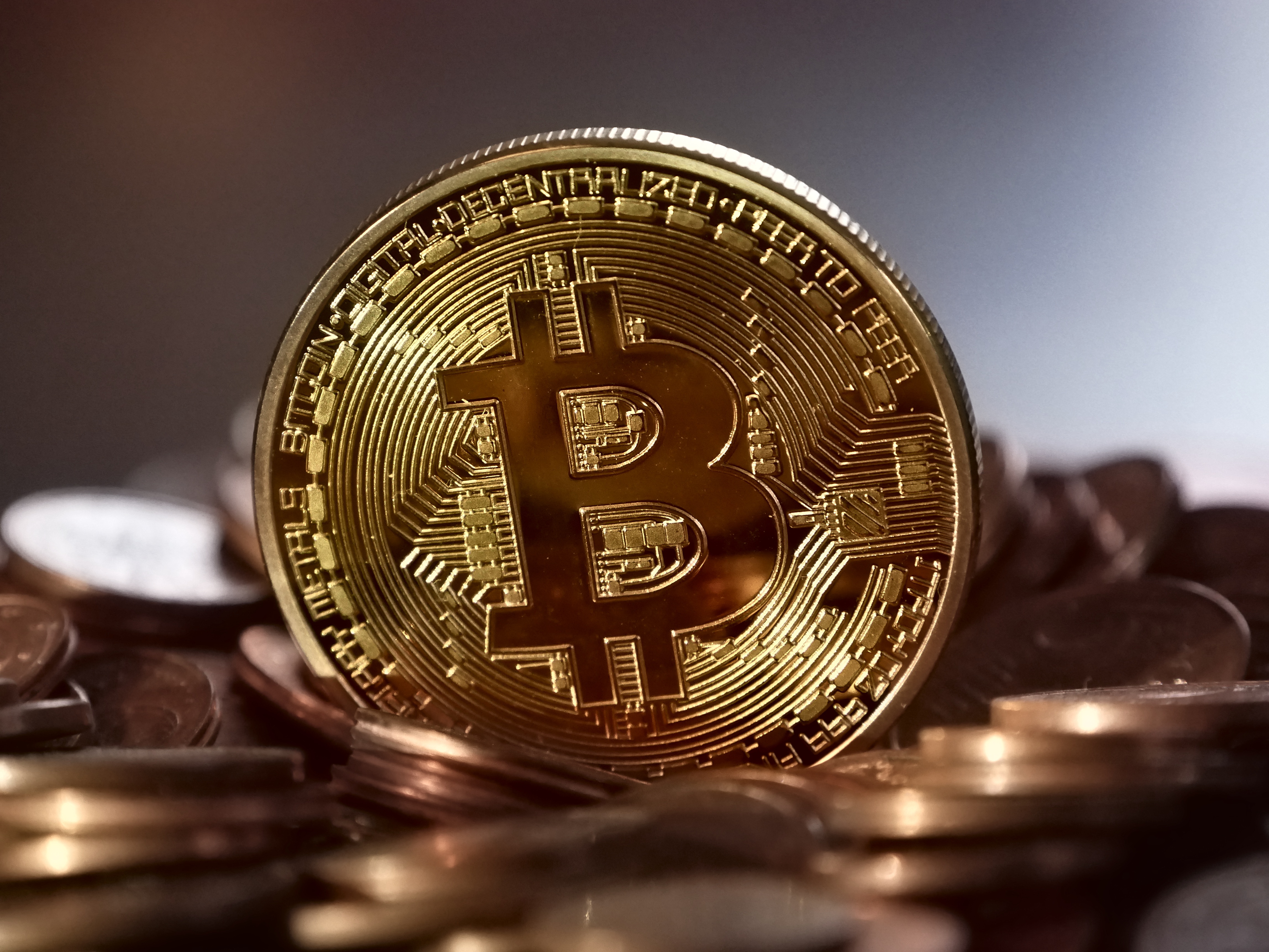 Wallpapers Bitcoin money engraving on the desktop
