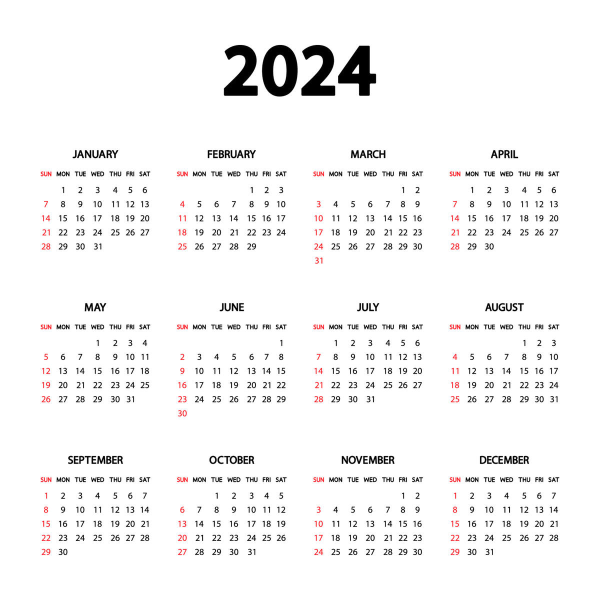 Календарь 2024 года