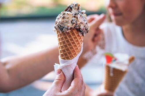 Delicious ice cream cone