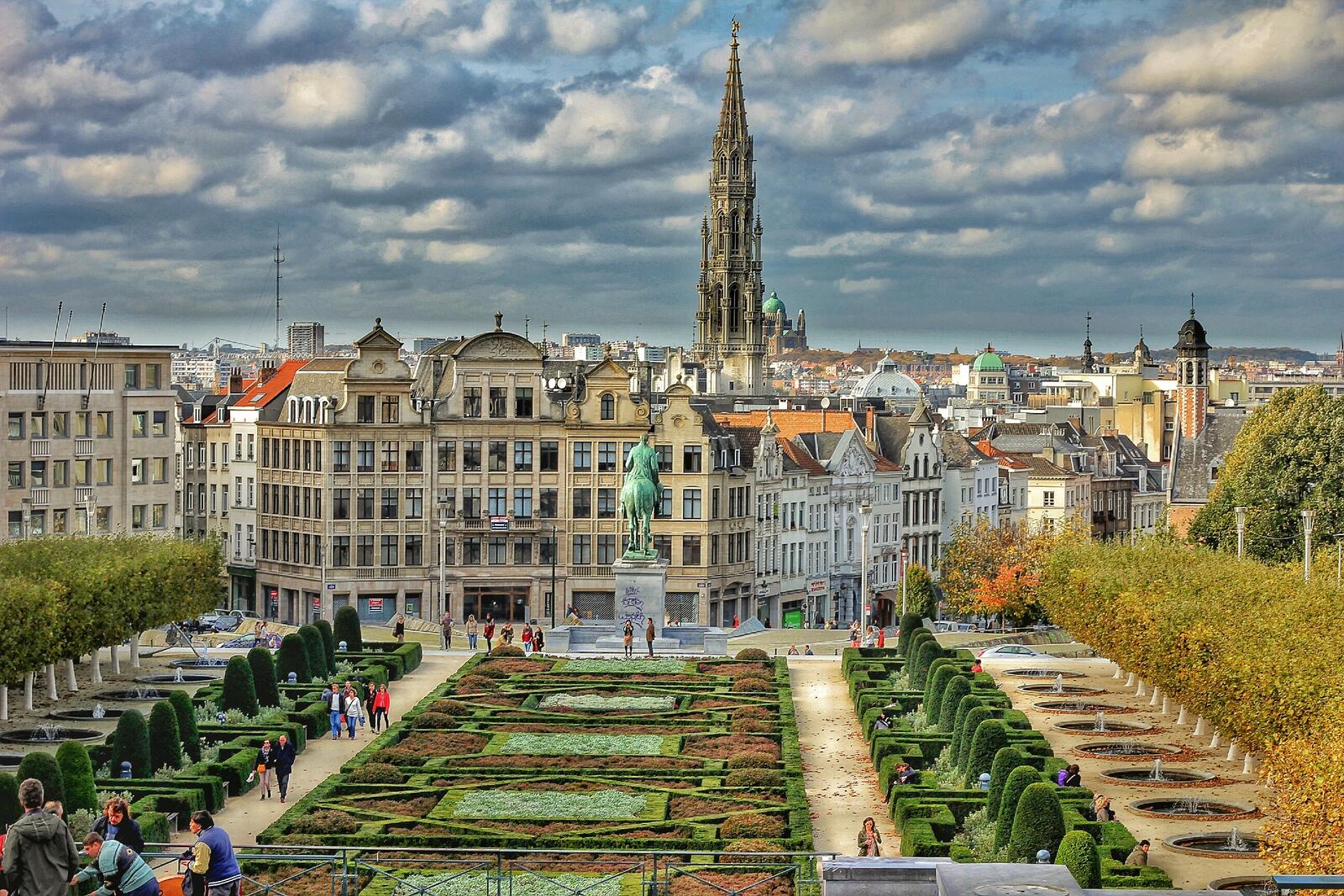 Бесплатное фото Дворец в Бельгийском городе