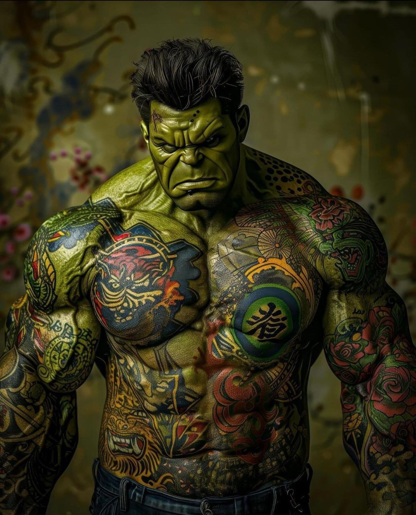 Free photo Tattooed Hulk