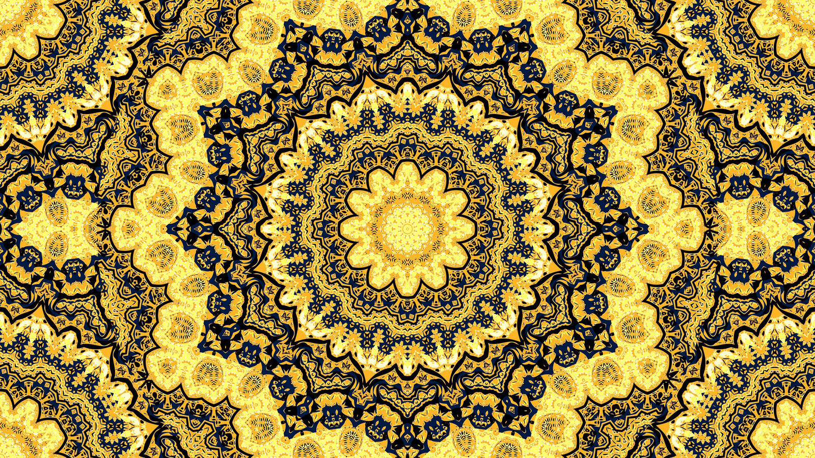 Free photo Yellow fractal design