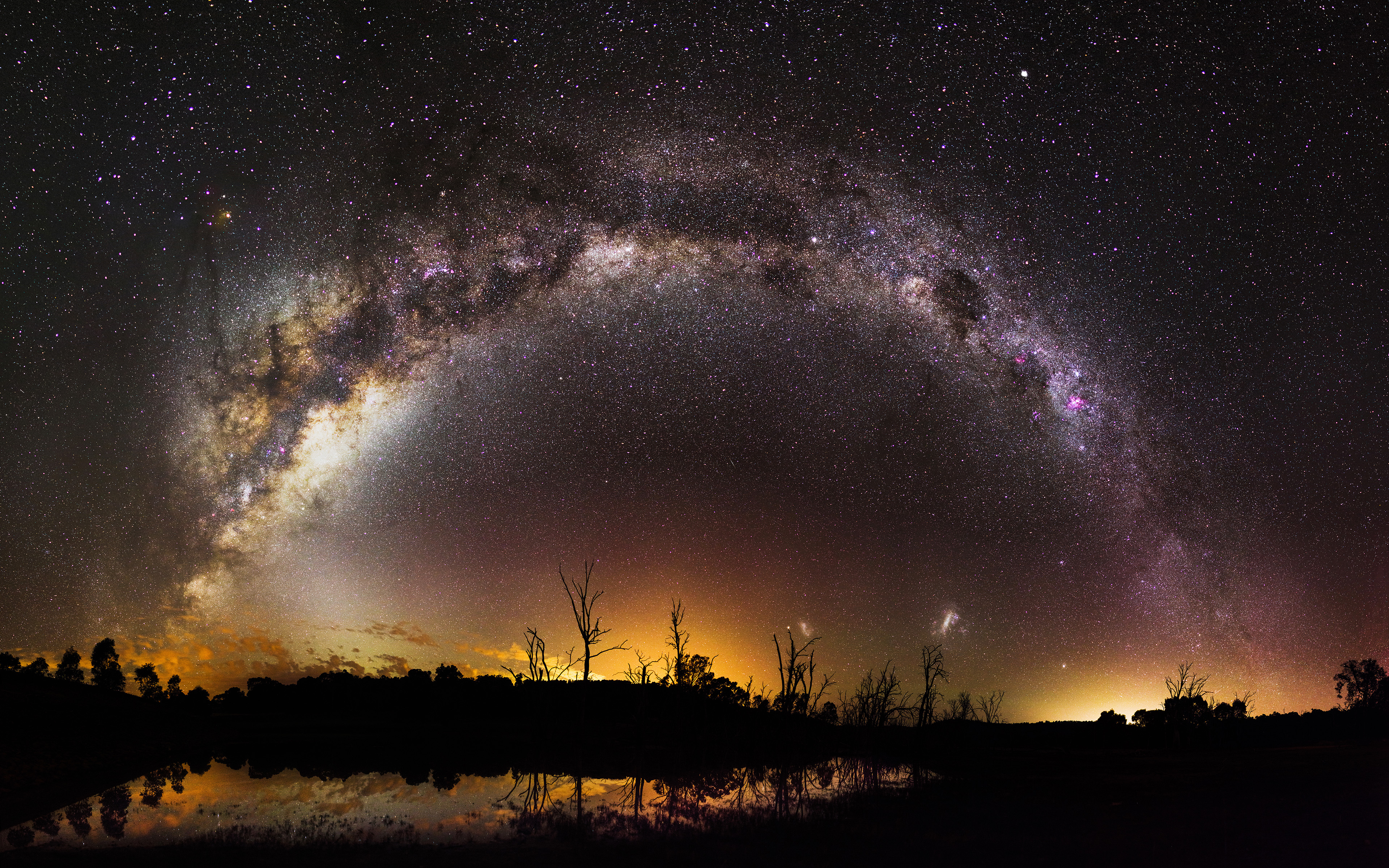 A beautiful landscape with the Milky Way