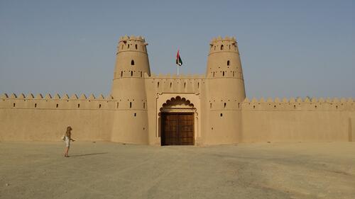 A large sand fortress