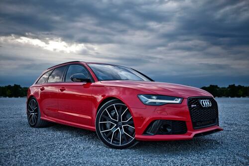 Red luxury Audi RS6