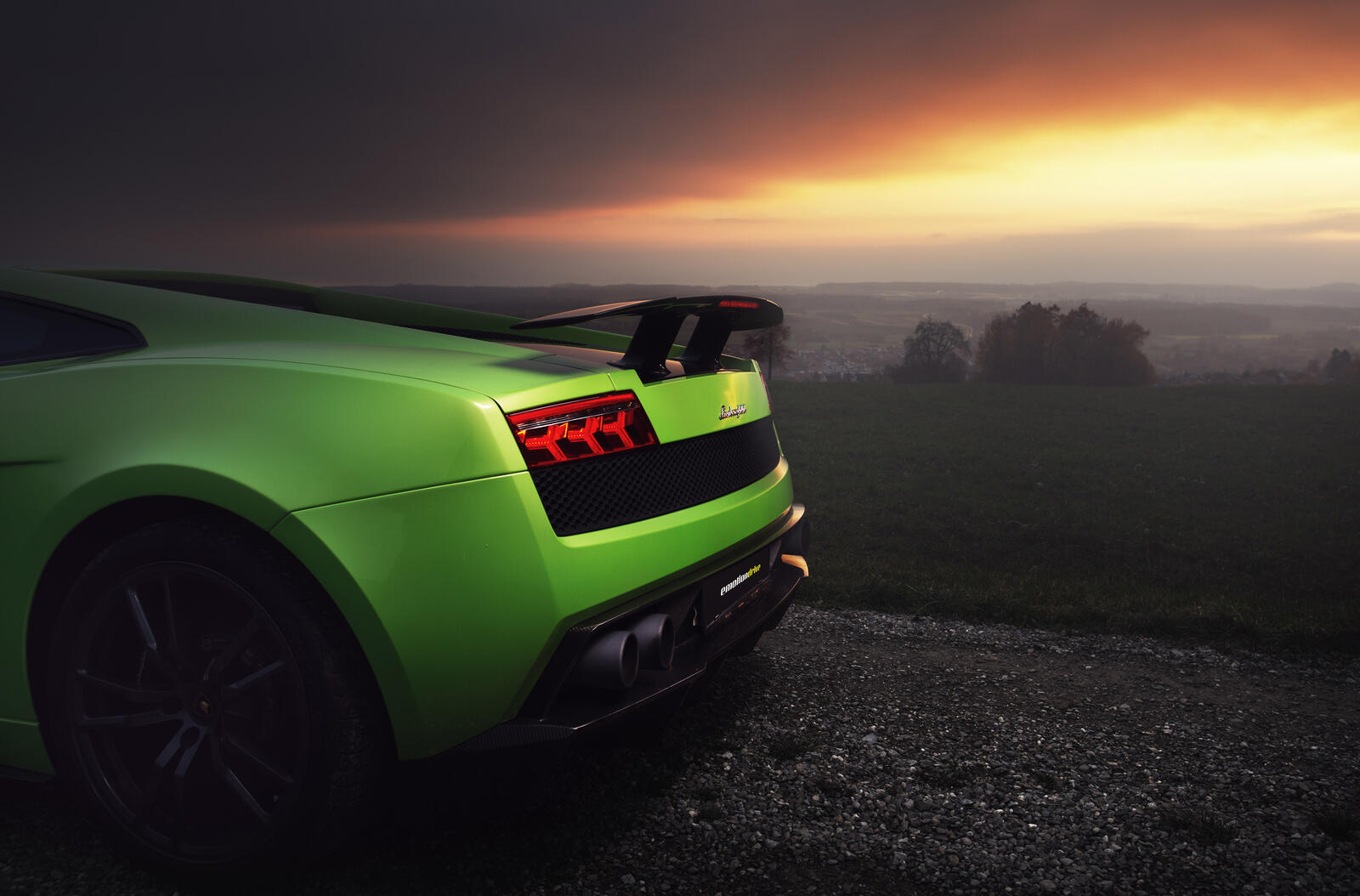 Обои Lamborghini Gallardo кислотно-зеленый Ламборгини на рабочий стол