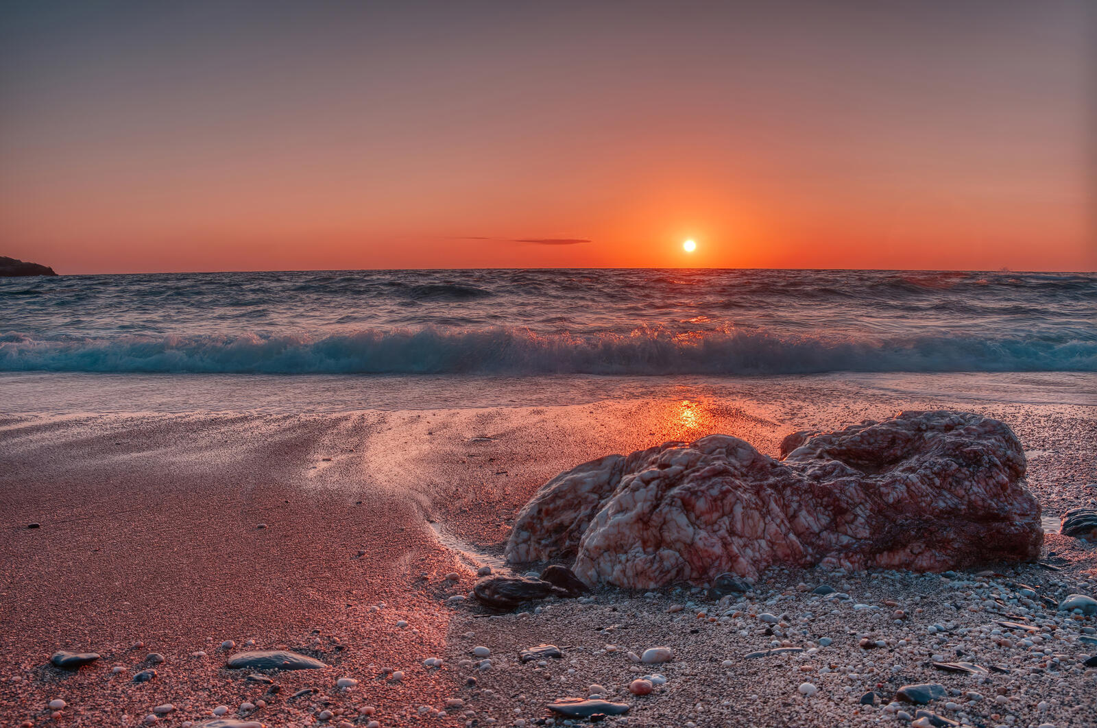 Бесплатное фото Картинка со спокойным морским закатом