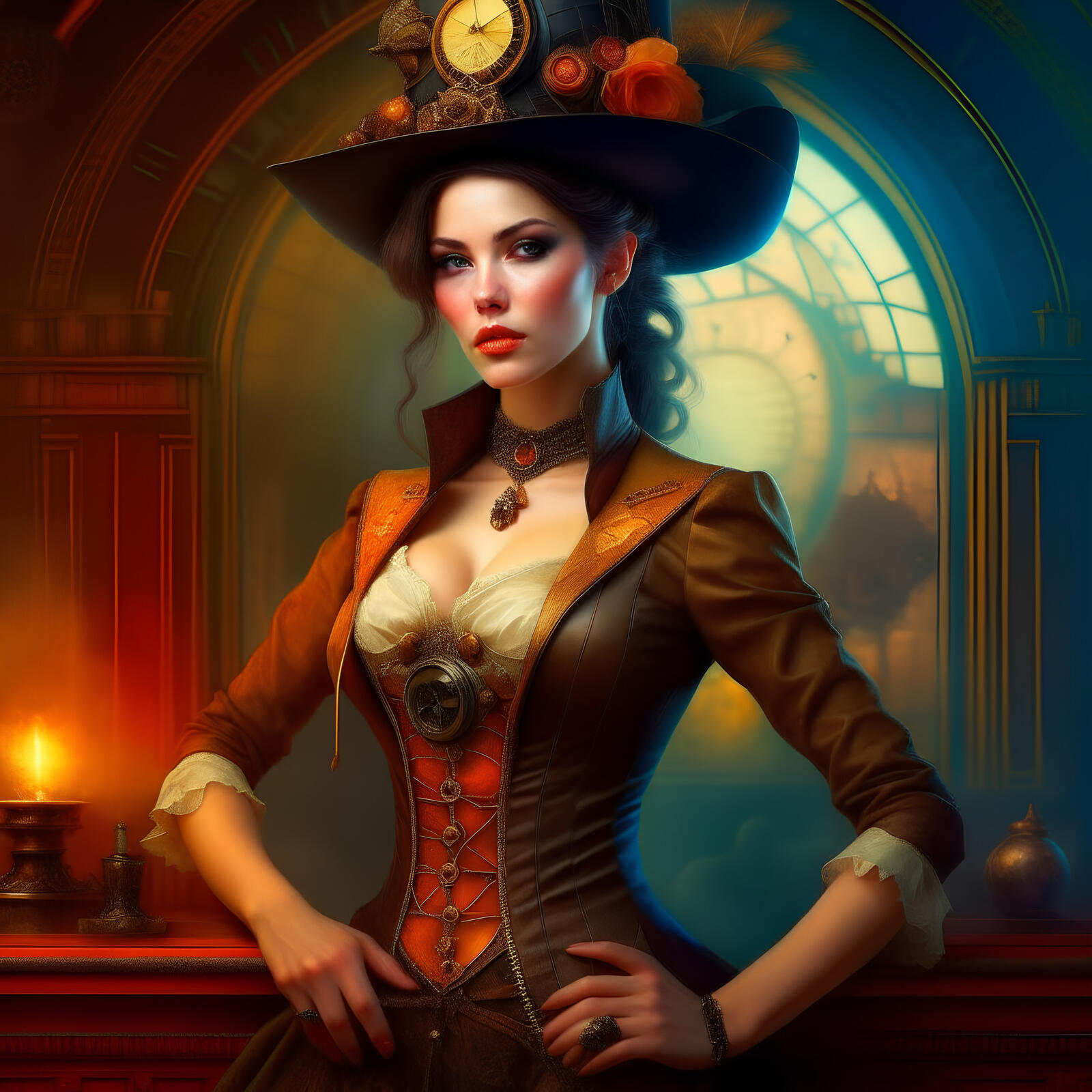 Бесплатное фото Lara steampunk