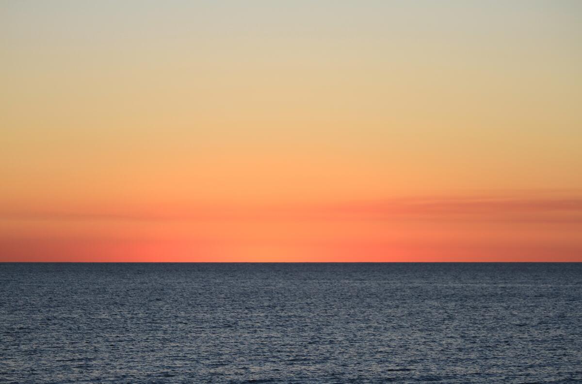 Sunrise on a calm sea