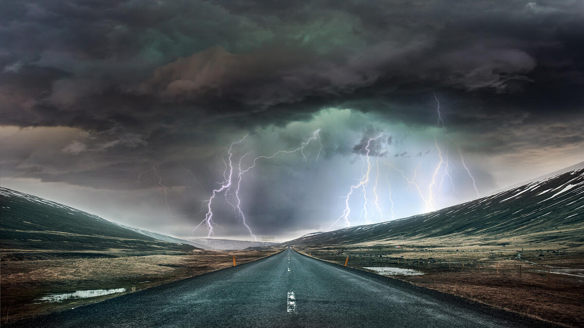 The road to lightning storms.