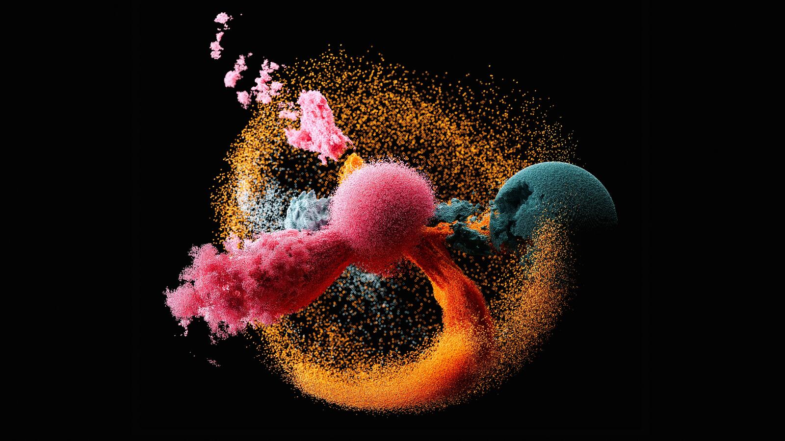 Обои абстракции красочный взрыв на рабочий стол