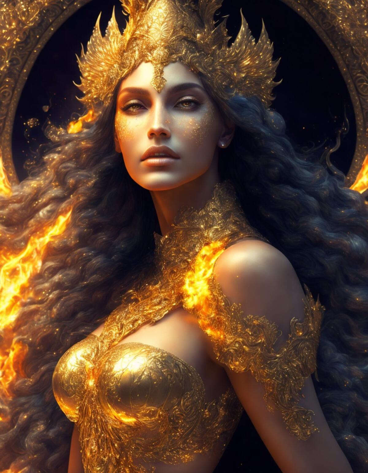 The girl in gold