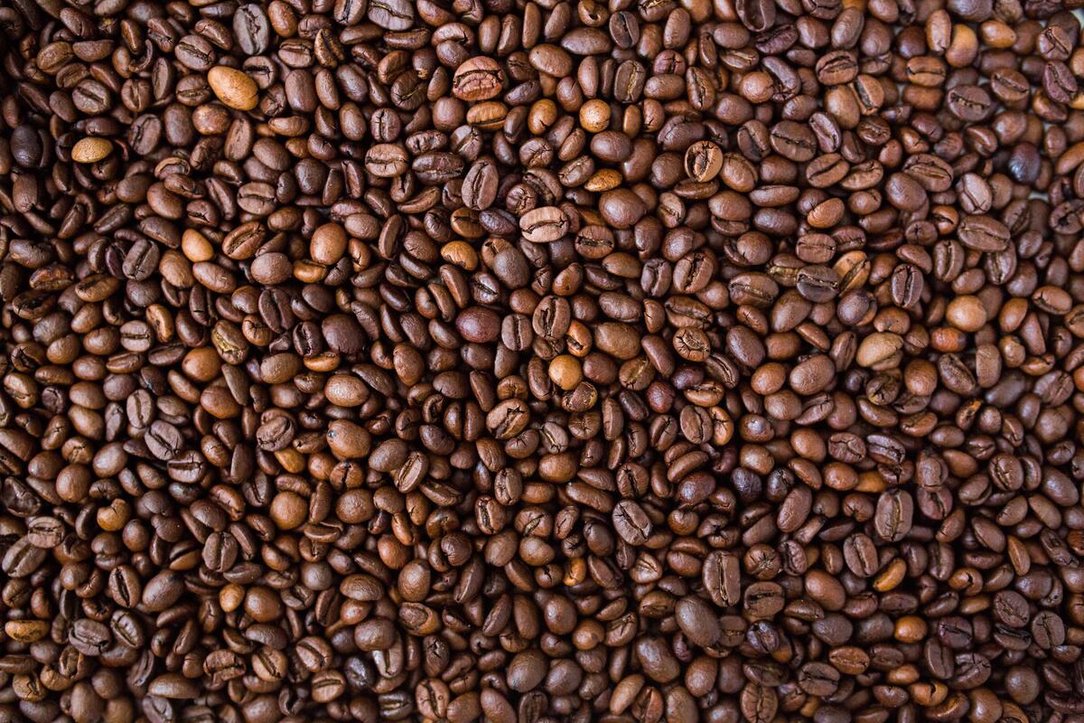 Текстура с кофейными зернами