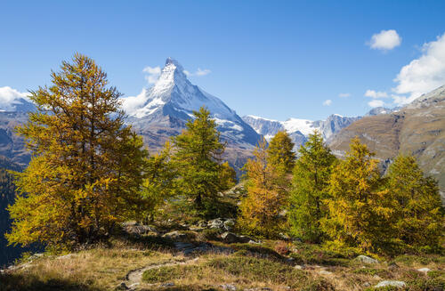 Красивый горный пейзаж в швейцарии