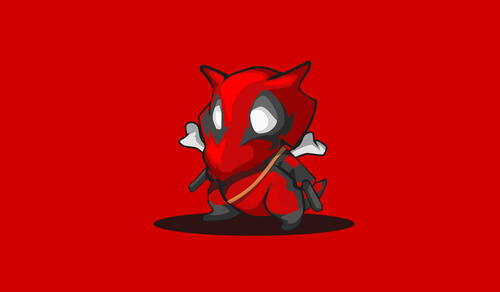 Red pokemon on a red background
