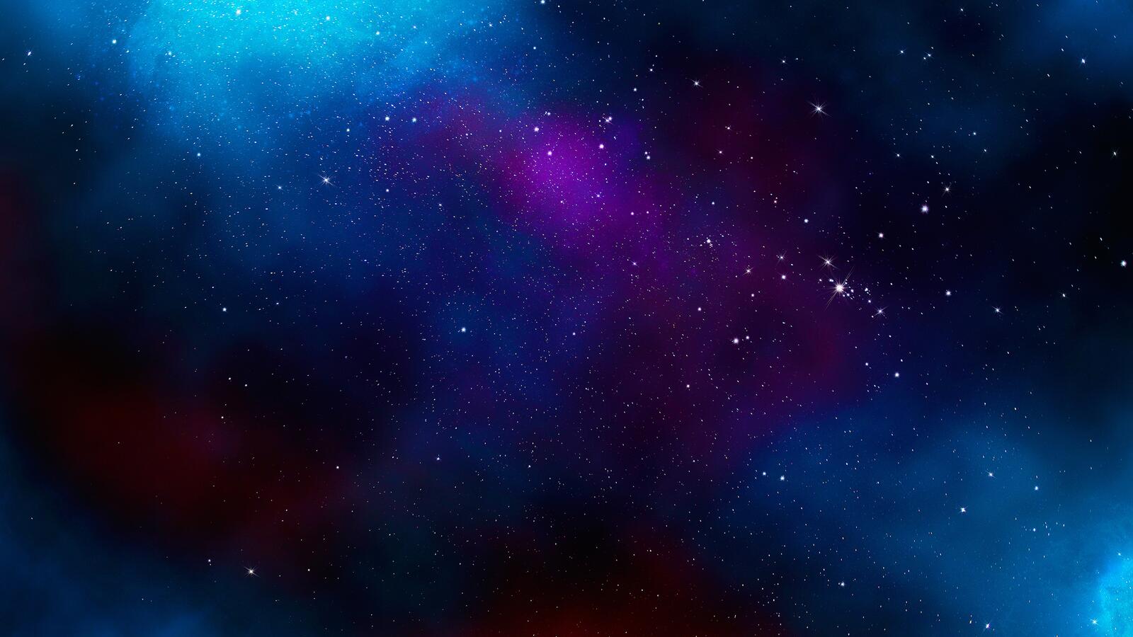 Бесплатное фото Фиолетовая космическая туманность