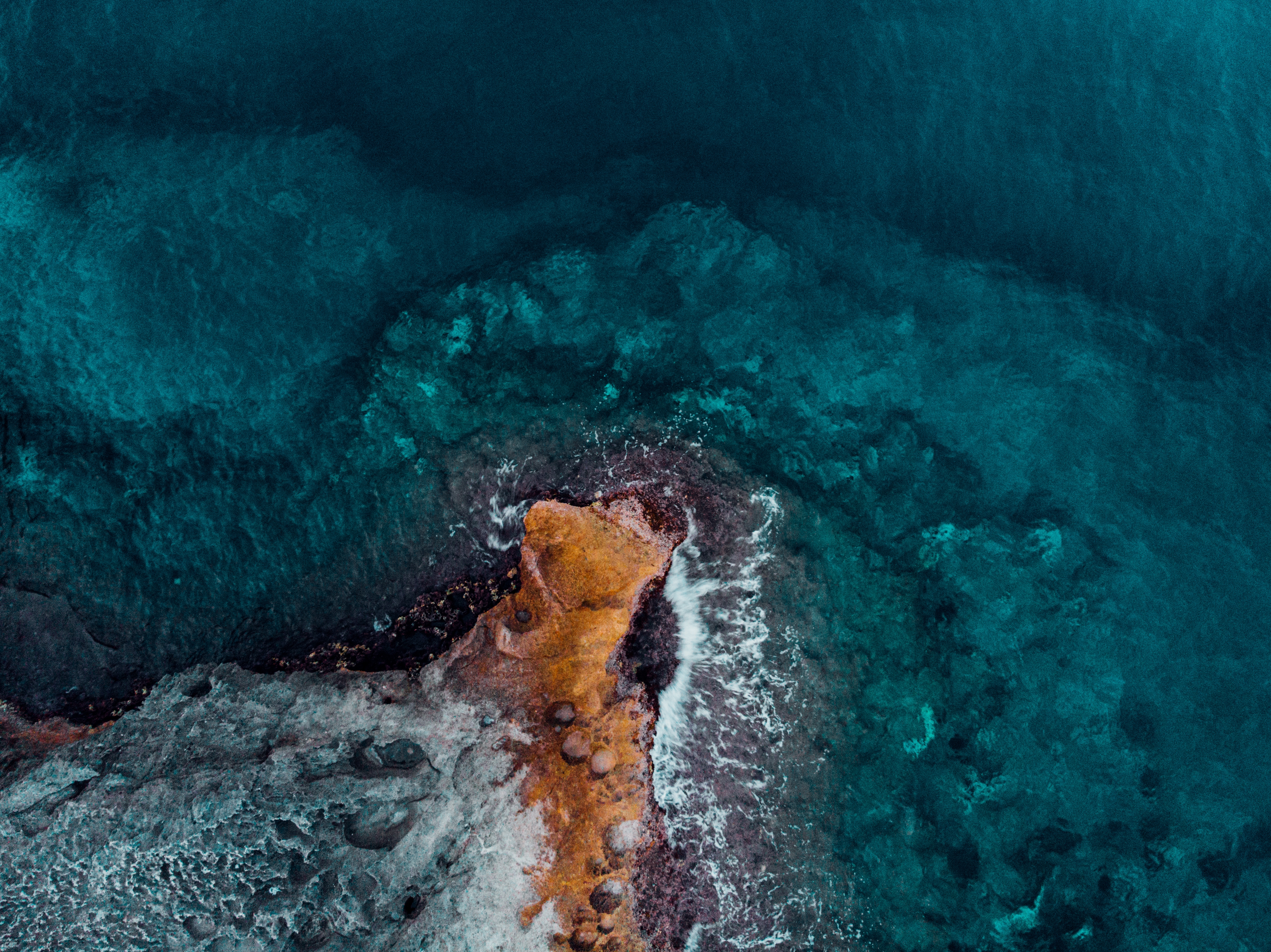 Бесплатное фото Побережье океана с высоты птичьего полета