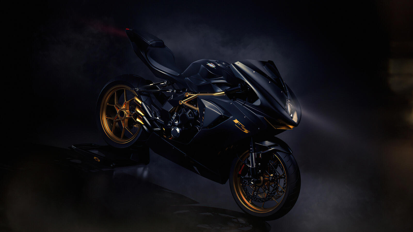 Wallpapers MV Agusta motorcycles black background on the desktop