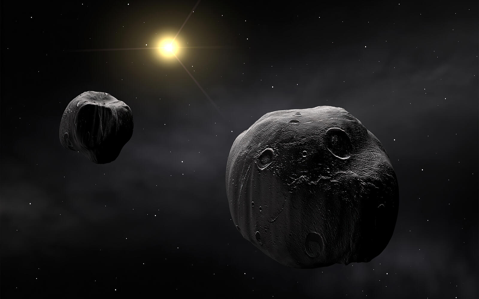 Бесплатное фото Два камня метеорита