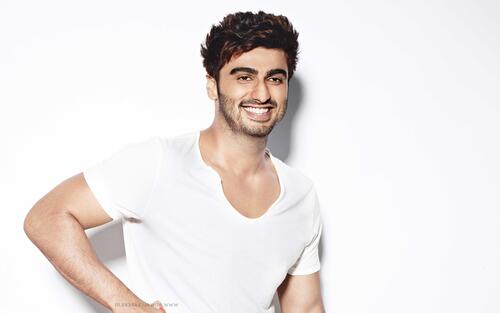 Arjun Kapoor in a white T-shirt