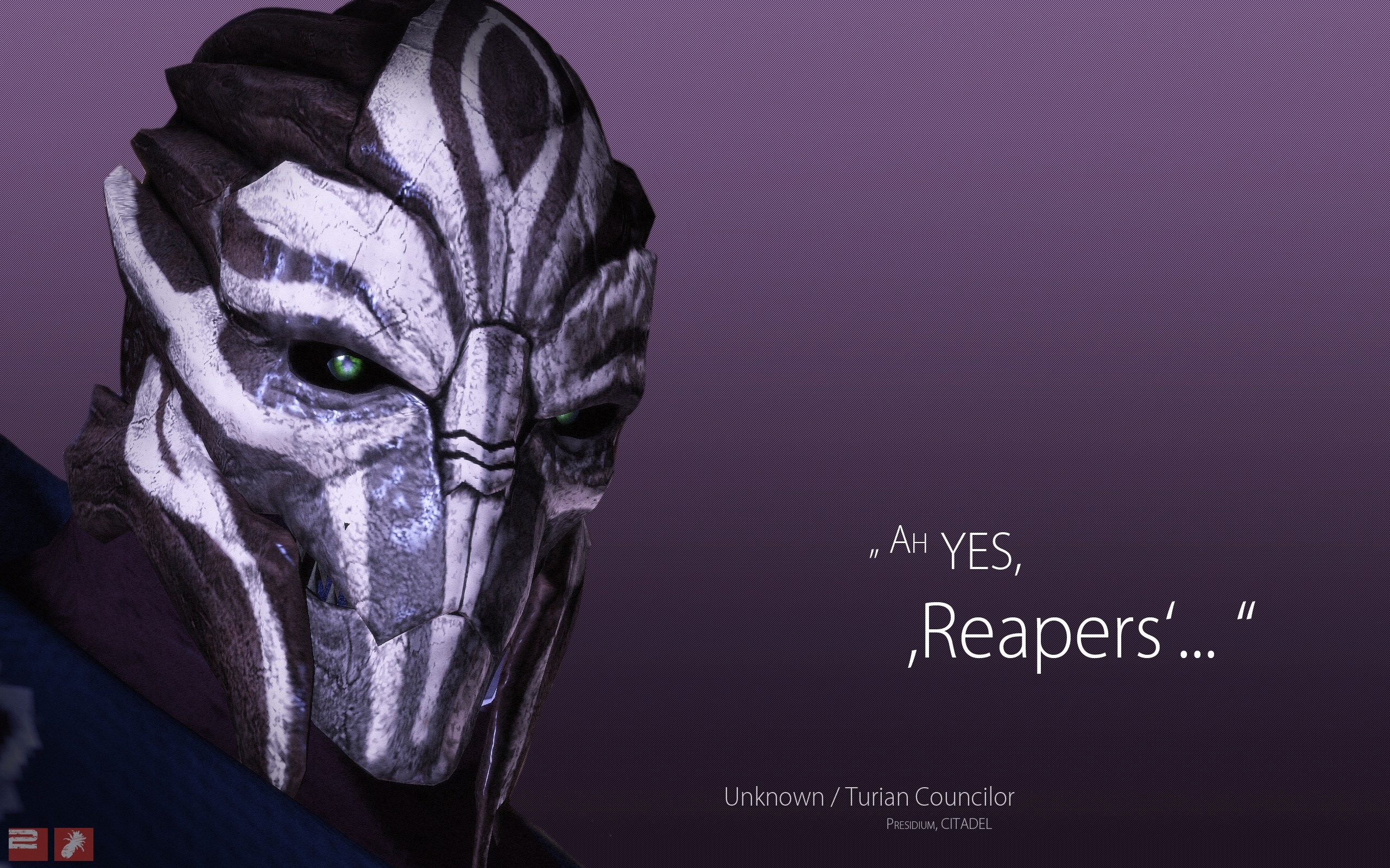 Wallpapers Mass Effect 3 quote character on the desktop