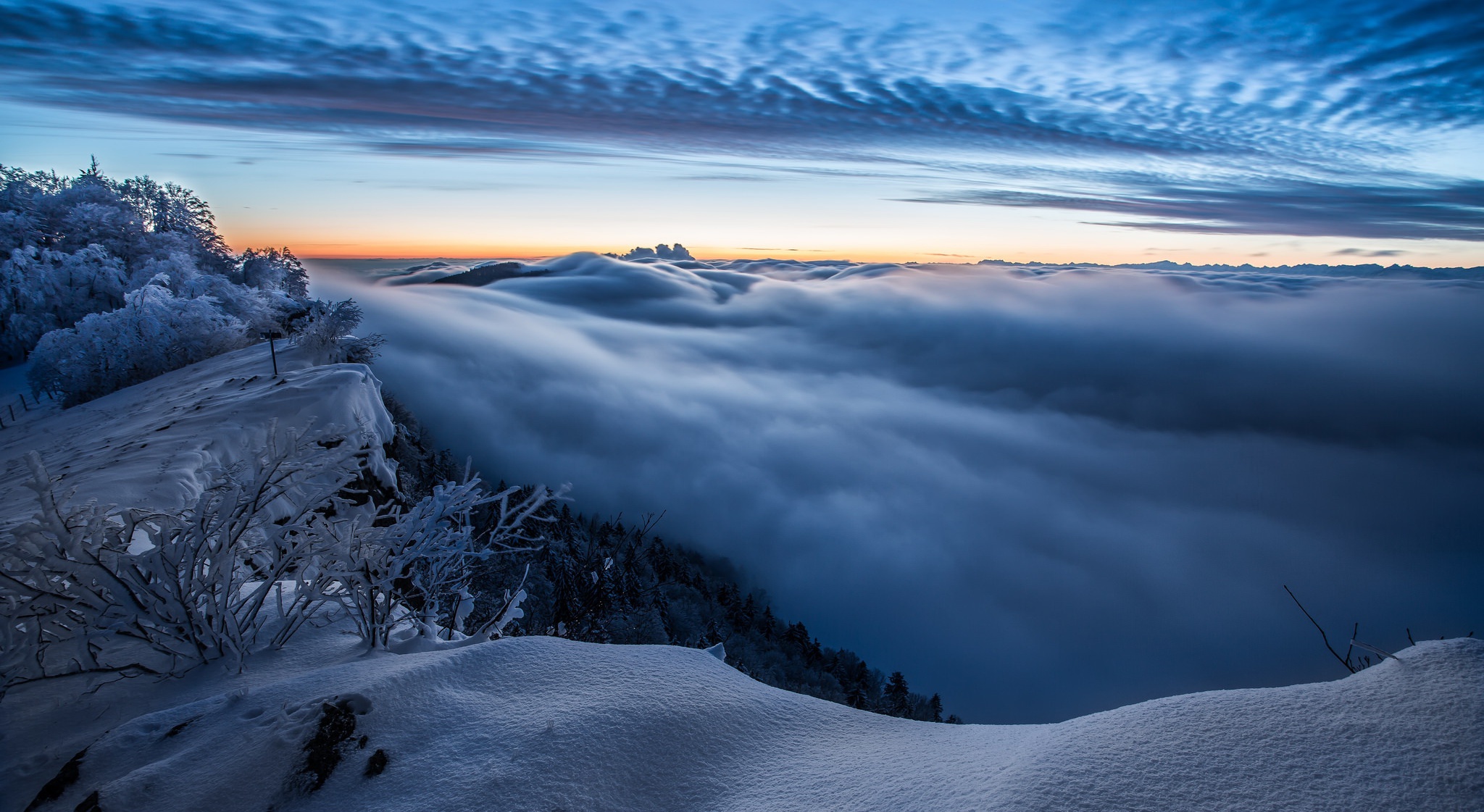 Wallpapers nature clouds winter on the desktop
