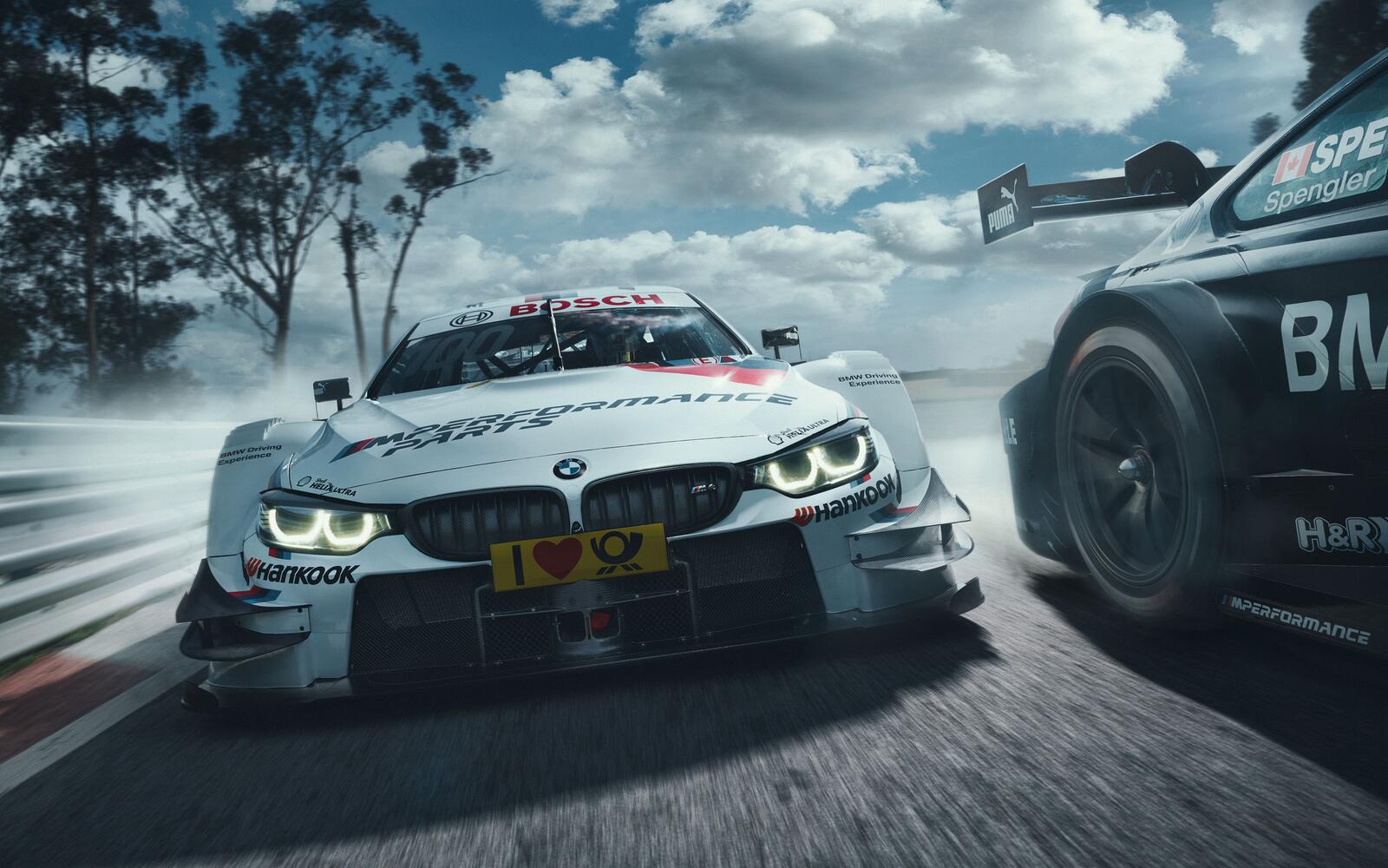 Free photo Bmw m4 dtm in play.