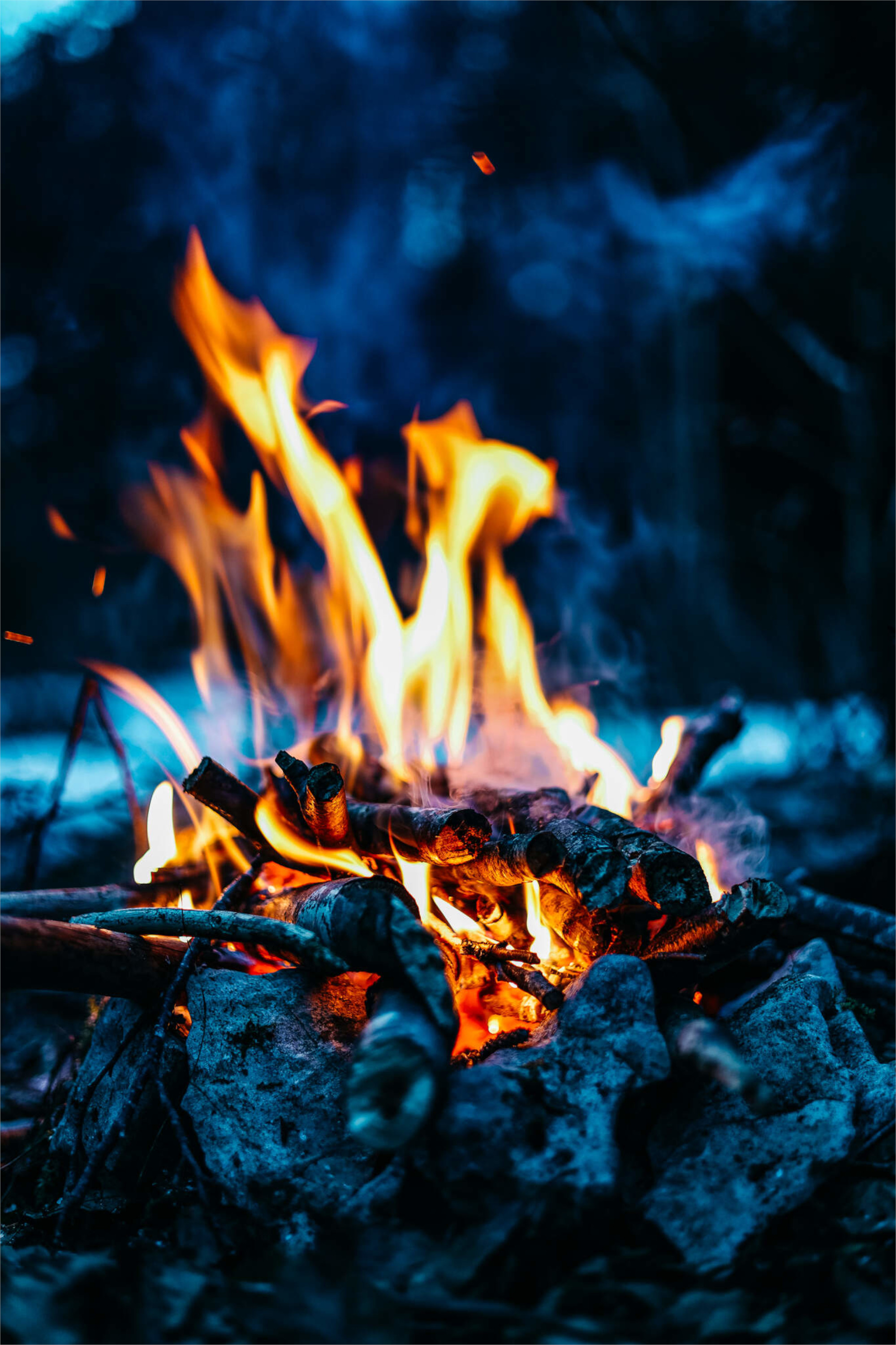 Фото бесплатно костер, дрова, огонь