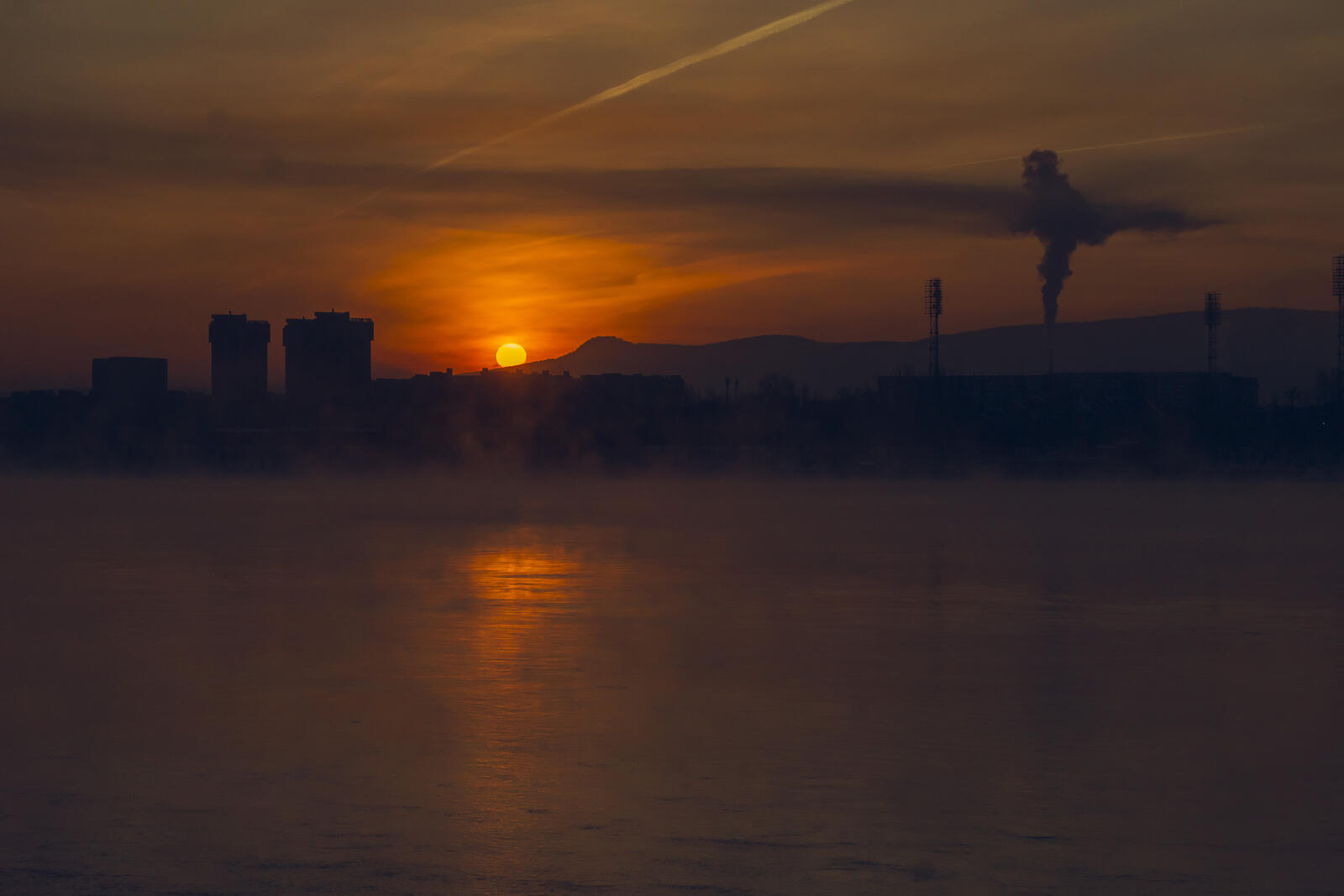 Free photo Dawn over Krasnoyarsk
