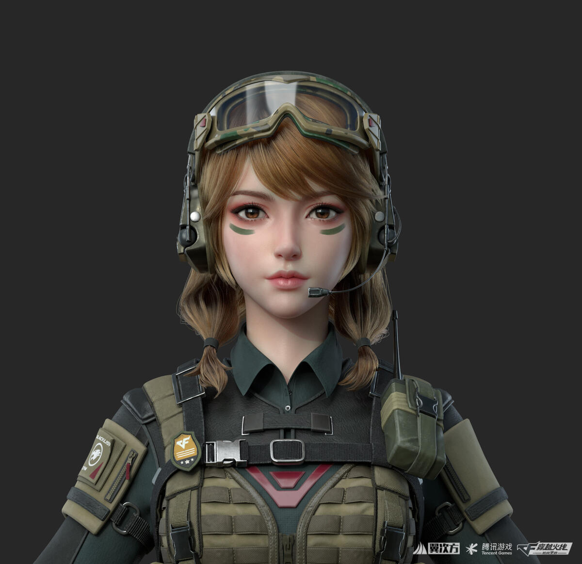 Anime girl soldier stormtrooper.
