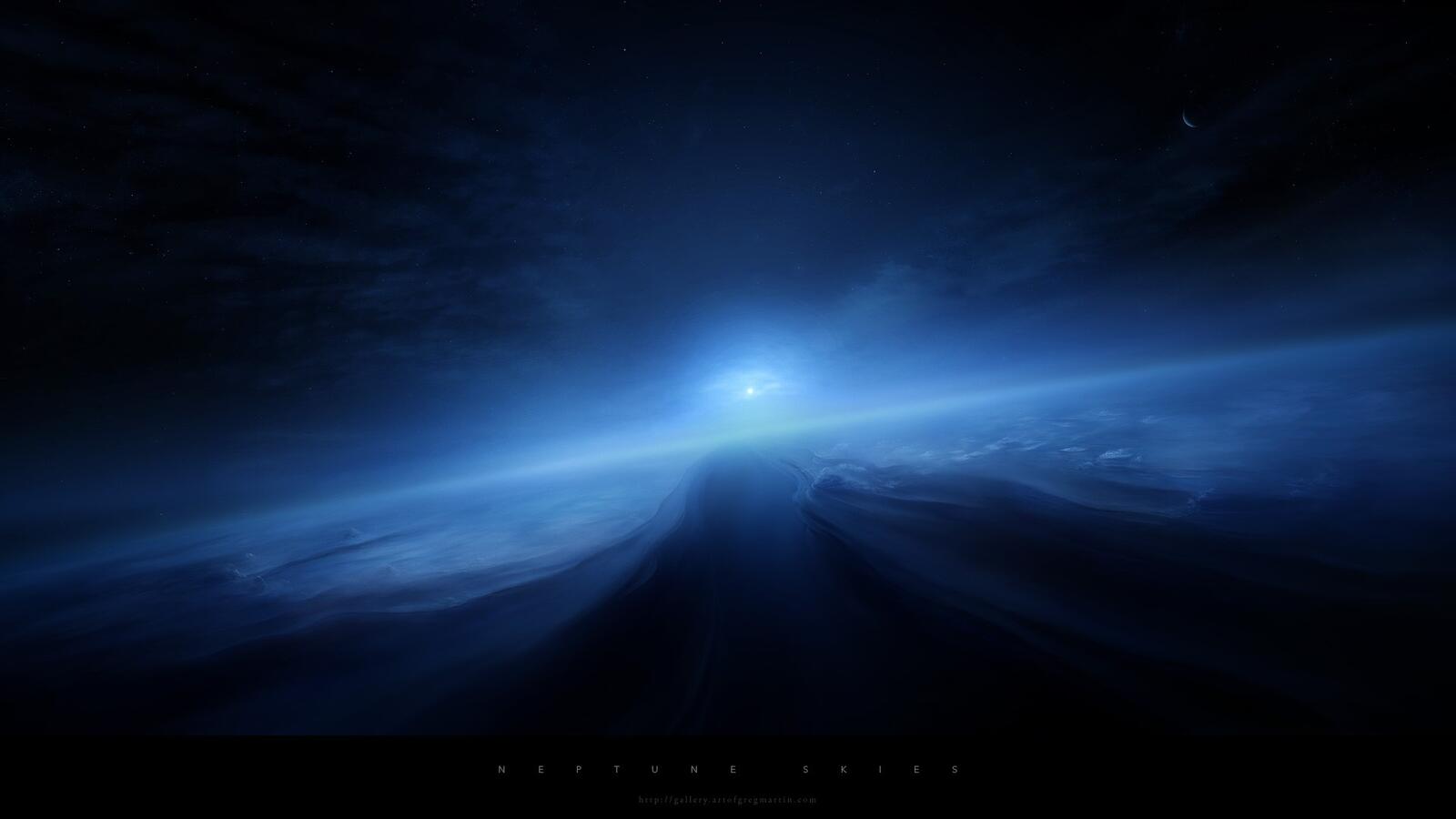 Бесплатное фото Голубое небо Нептуна