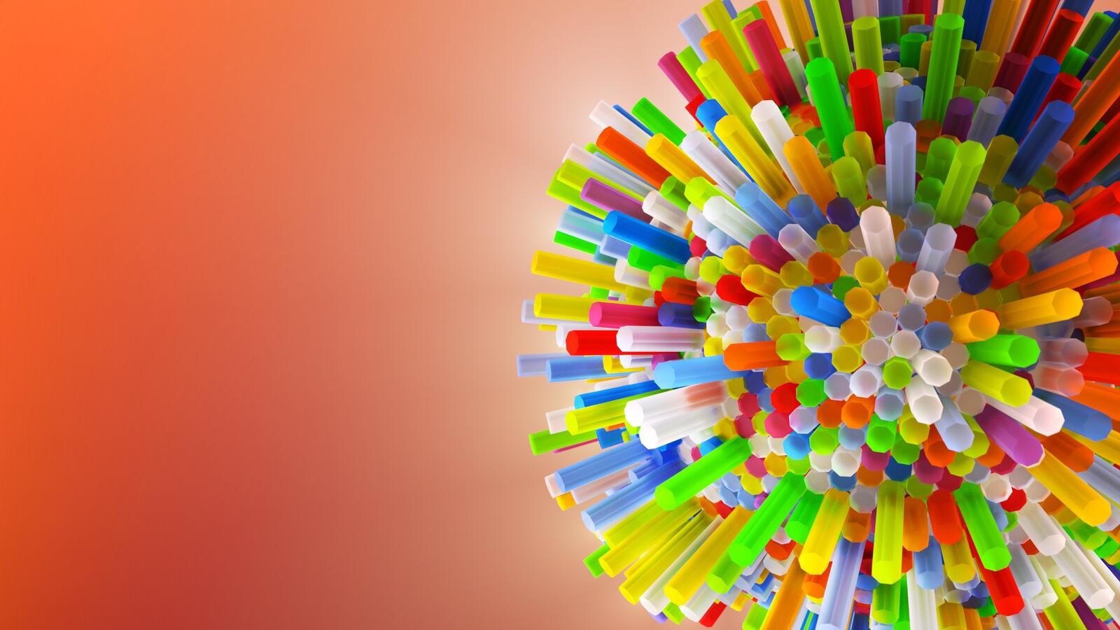 Wallpapers view from the top wallpaper colorful straws background on the desktop