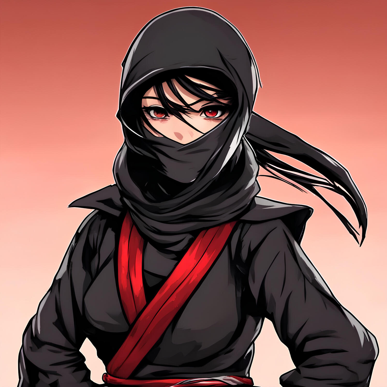 Free photo Ninja girl.