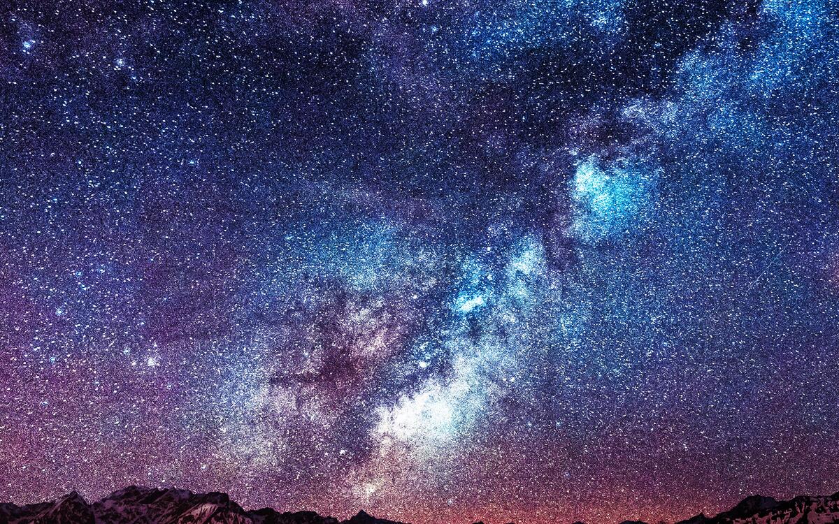 Красочное звездное ночное небо